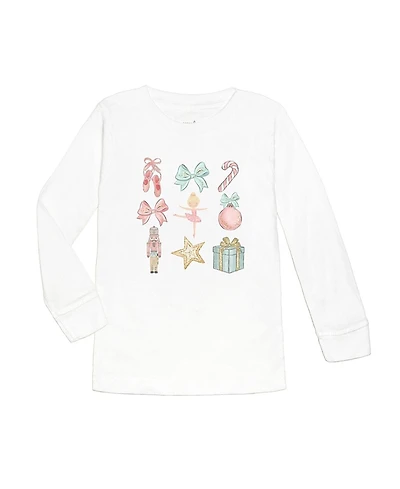 Sweet Wink Girls' Nutcracker Cutie Christmas Long Sleeve T-Shirt - Little Kid