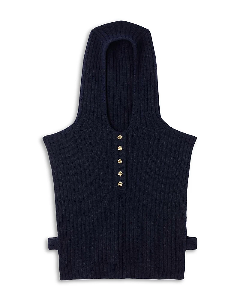 Sandro Hooded Wool Sweater Collar