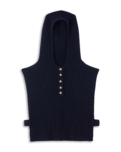 Sandro Hooded Wool Sweater Collar