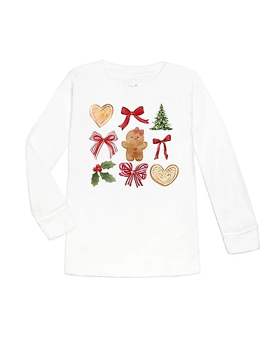 Sweet Wink Girls' Gingerbread Cutie Christmas Long Sleeve T-Shirt - Baby