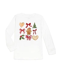 Sweet Wink Girls' Gingerbread Cutie Christmas Long Sleeve T-Shirt - Baby