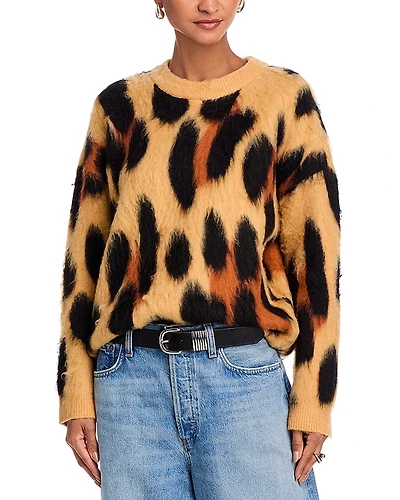 Aqua Eyelash Animal Print Sweatshirt - Exclusive