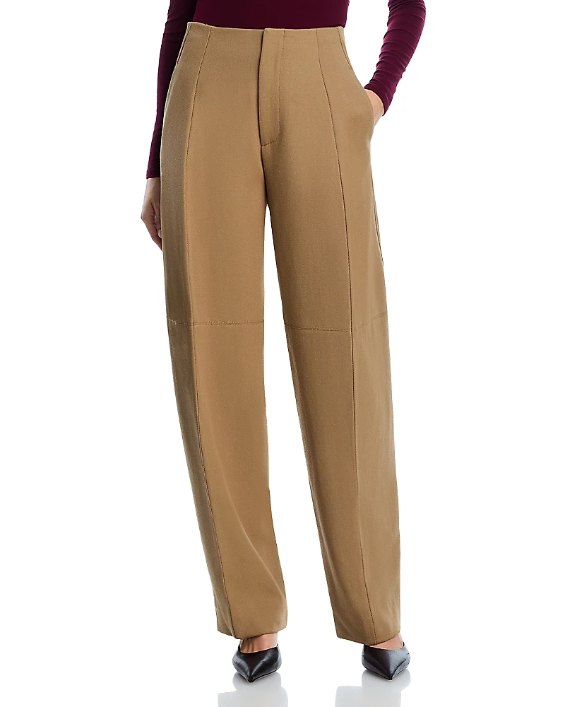Victoria Beckham Wool Sculptural Leg Trousers