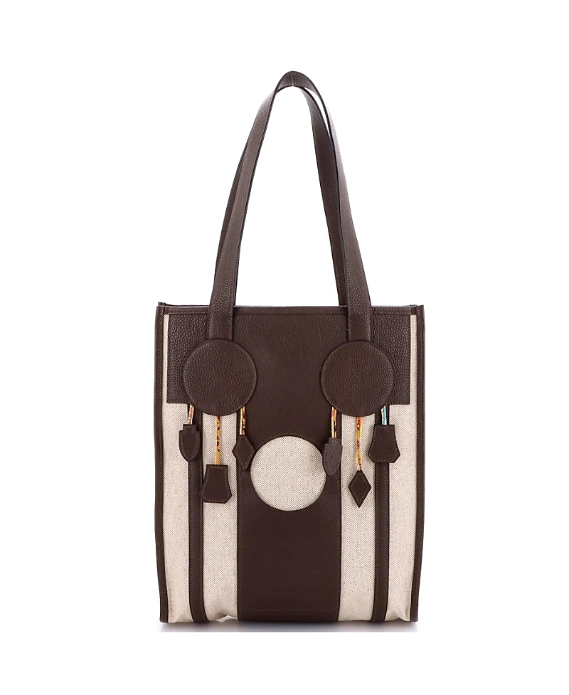 Pre-Owned HERMES Petit H Dream Catcher Tote Toile and Leather