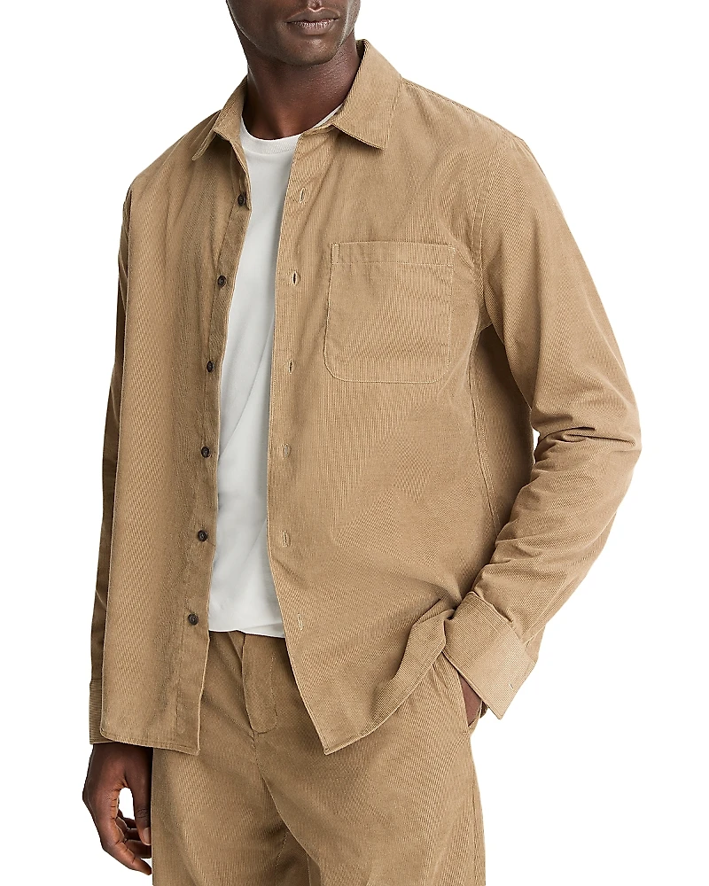 Vince Long Sleeve Button Front Corduroy Shirt