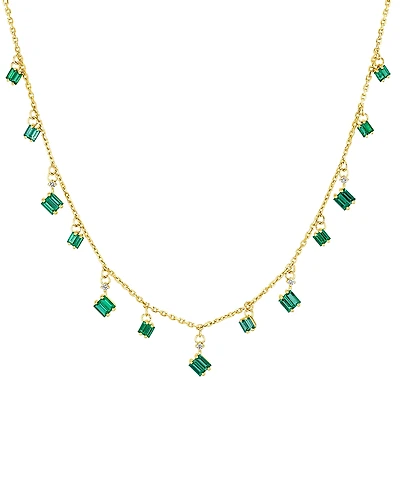 Suzanne Kalan Bold Emerald Cascade Necklace