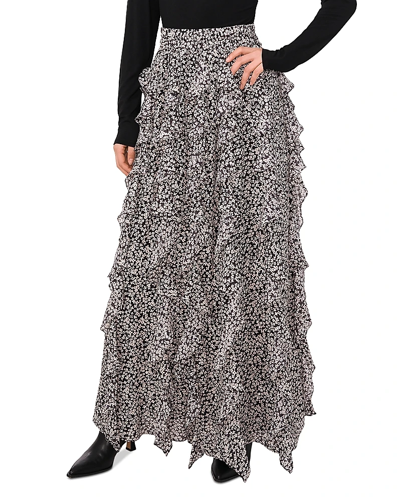 1.state Corkscrew Ruffled Maxi Skirt
