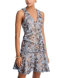 Cinq a Sept Foil Printed Tweed Vest