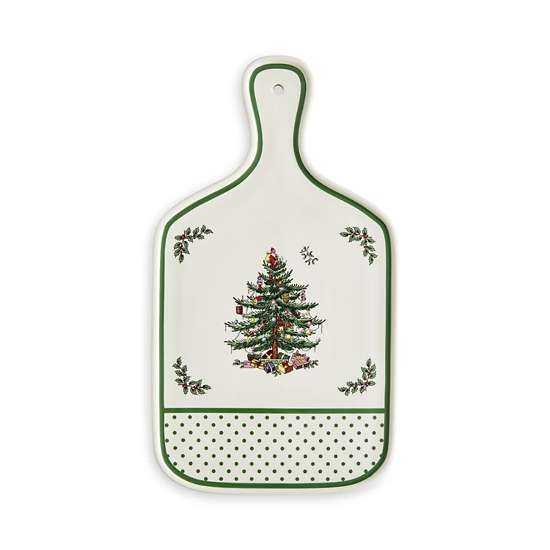 Spode Christmas Tree Polka Dot Serving Board, 13.5