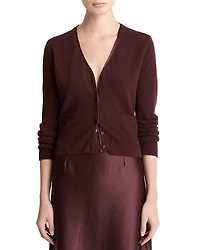 Vince Wool Blend V Neck Cardigan Sweater