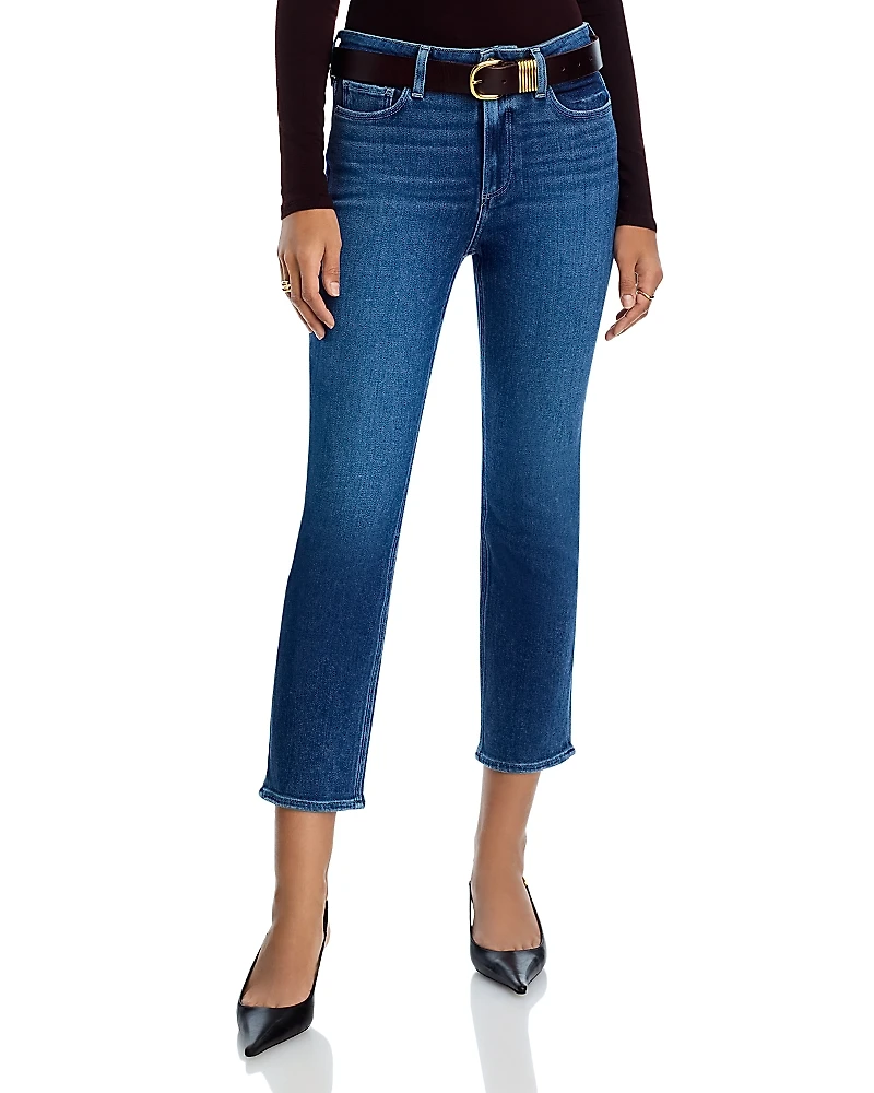Paige Petites Cindy High Rise Straight Jeans