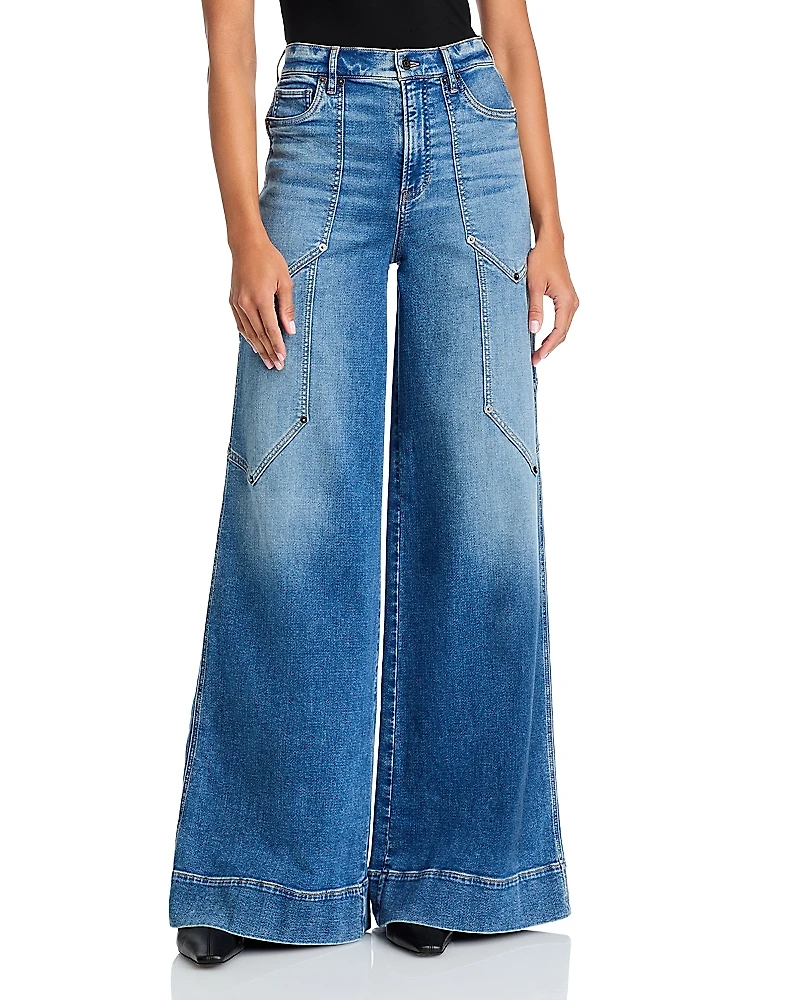 Veronica Beard Freddy High Rise Extra Wide Leg Jeans