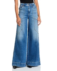 Veronica Beard Freddy High Rise Extra Wide Leg Jeans