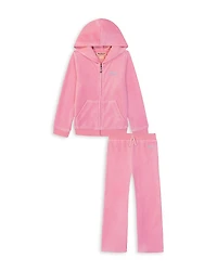 Juicy Couture Girls' Velour Hoodie & Jogger Pants Set