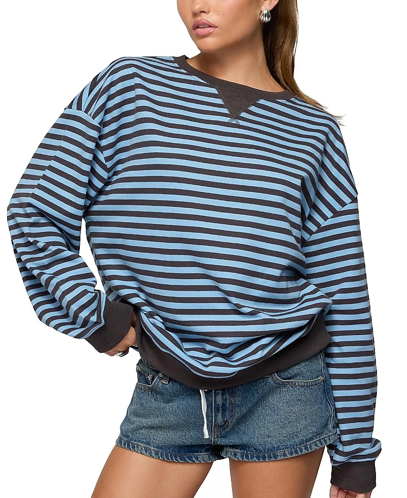 Edikted Onda Striped Sweatshirt