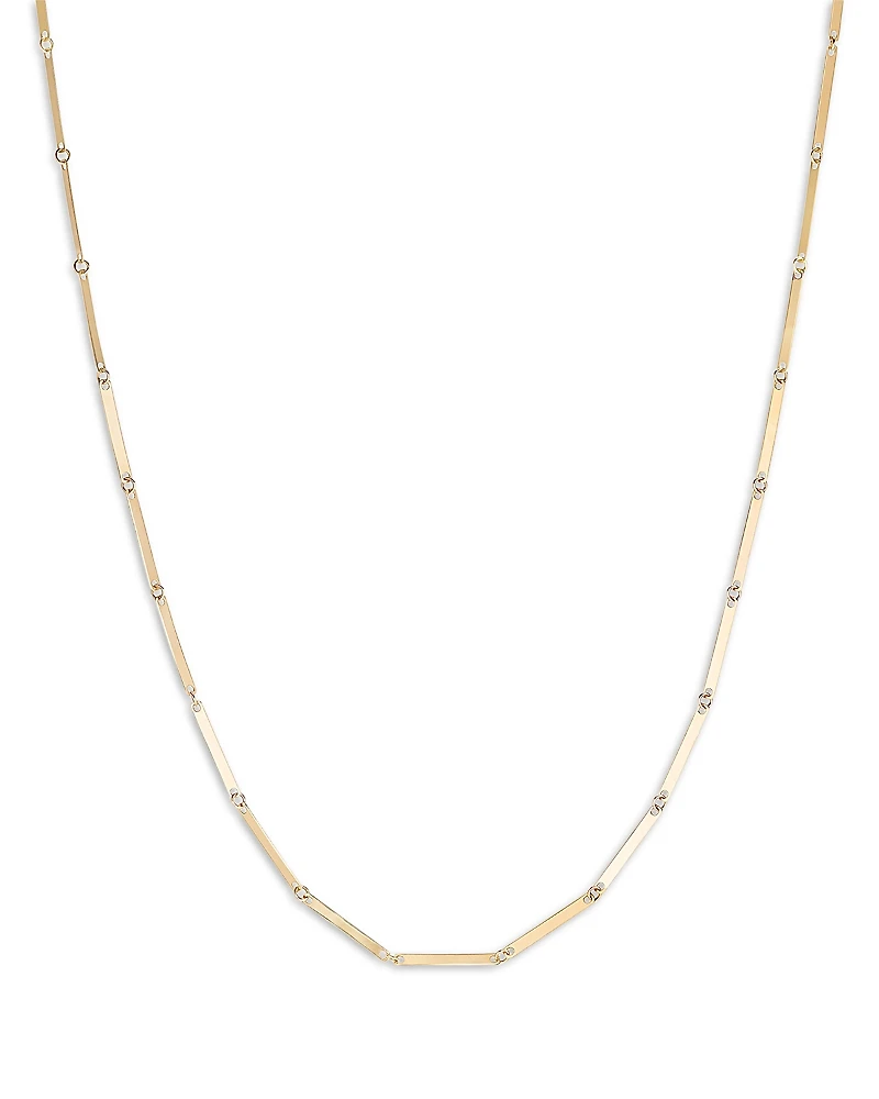 Lana Jewelry 14K Yellow Gold Rectangular Link Chain Necklace, 18