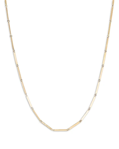 Lana Jewelry 14K Yellow Gold Rectangular Link Chain Necklace, 18