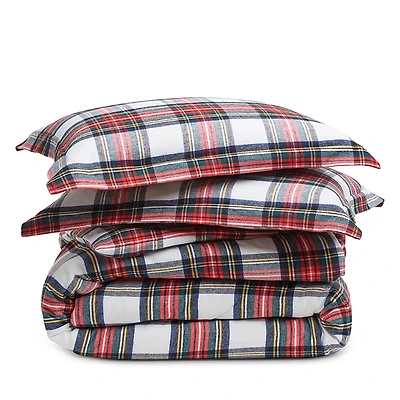 Petite Plume Tartan Flannel Duvet Set