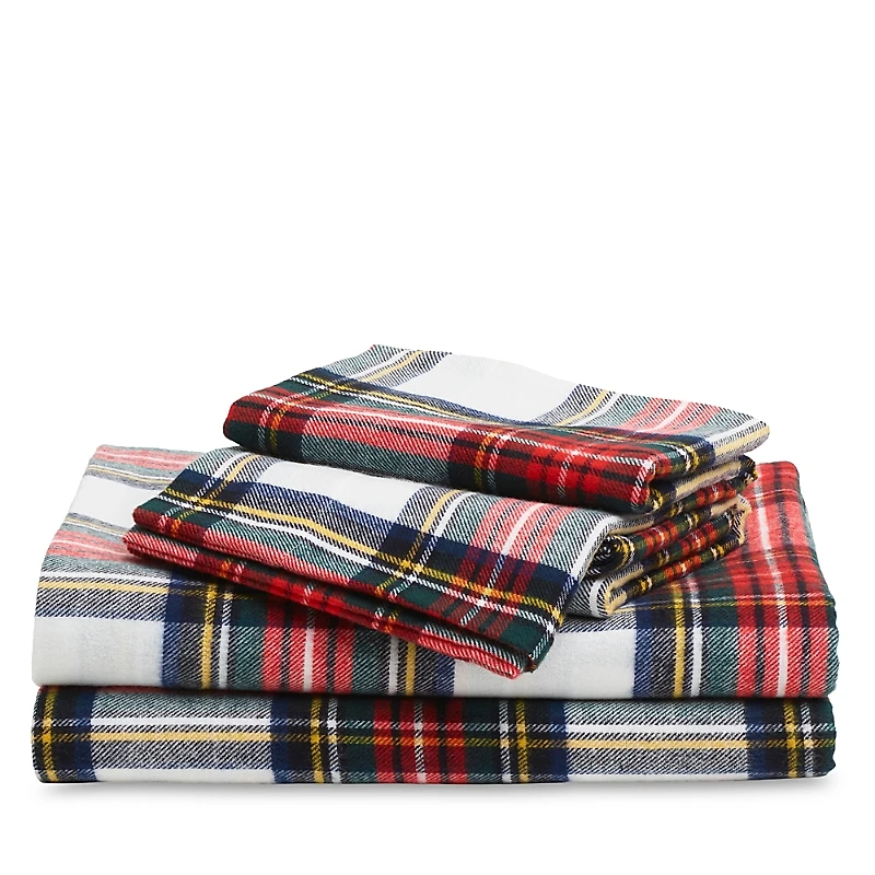 Petite Plume Tartan Flannel Sheet Set