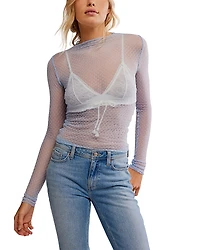 Free People Minding My Business Mesh Top