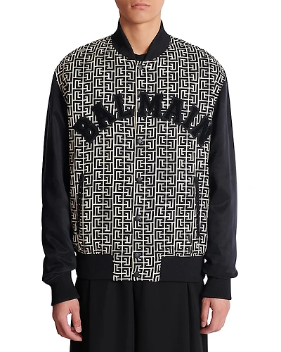 Balmain Color Block Monogram Jacket