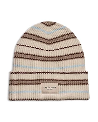 rag & bone Blake Multi Stripe Knit Wool Blend Beanie