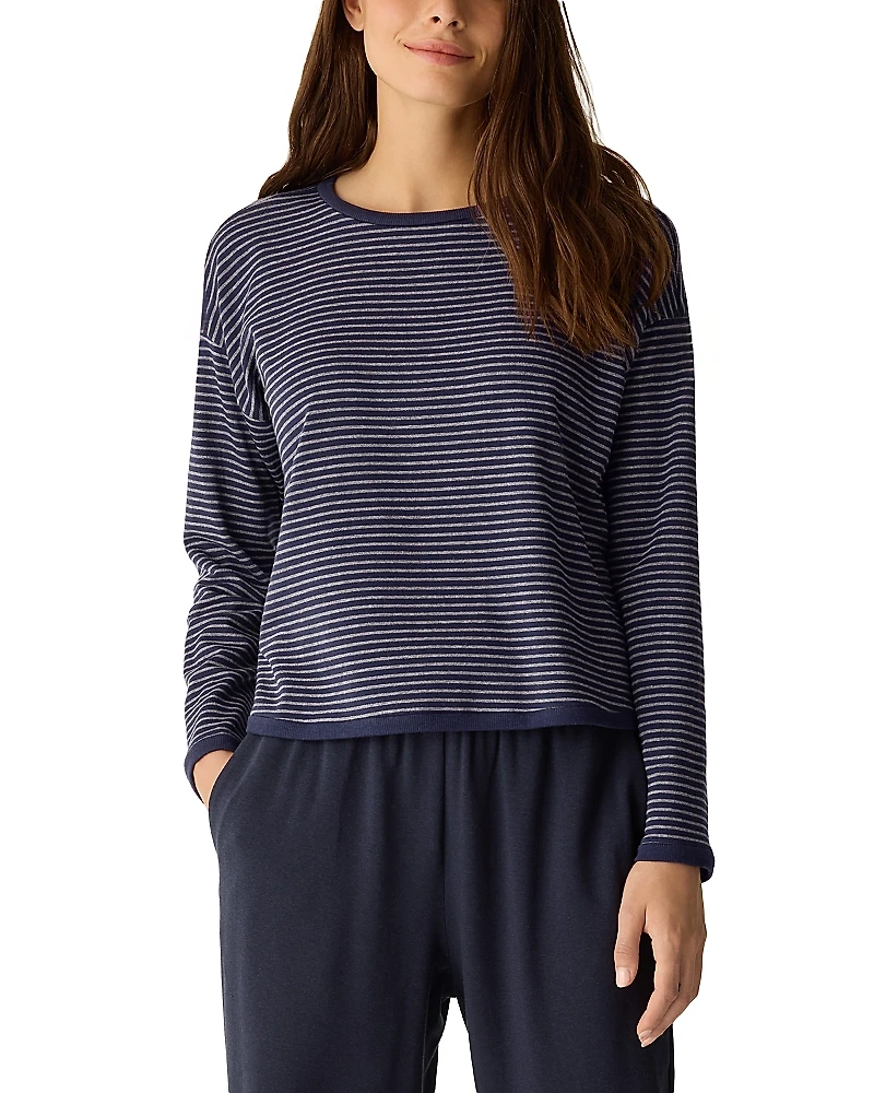 Eileen Fisher Cropped Boxy Round Neck Top