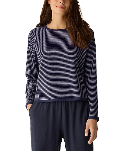 Eileen Fisher Cropped Boxy Round Neck Top