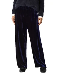 Eileen Fisher Plus Velvet Straight Ankle Pleated Pants