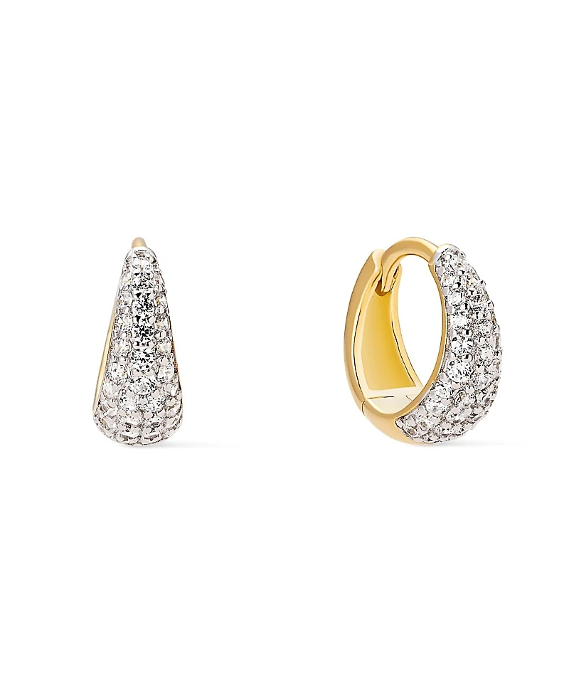 Ana Luisa Huggie Nate Pave Earrings
