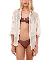 Malai Malla Ikara Button-Down Balloon Sleeves Shirt