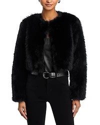 Aqua x Salvatore Rizza Faux Fur Bolero Jacket - Exclusive