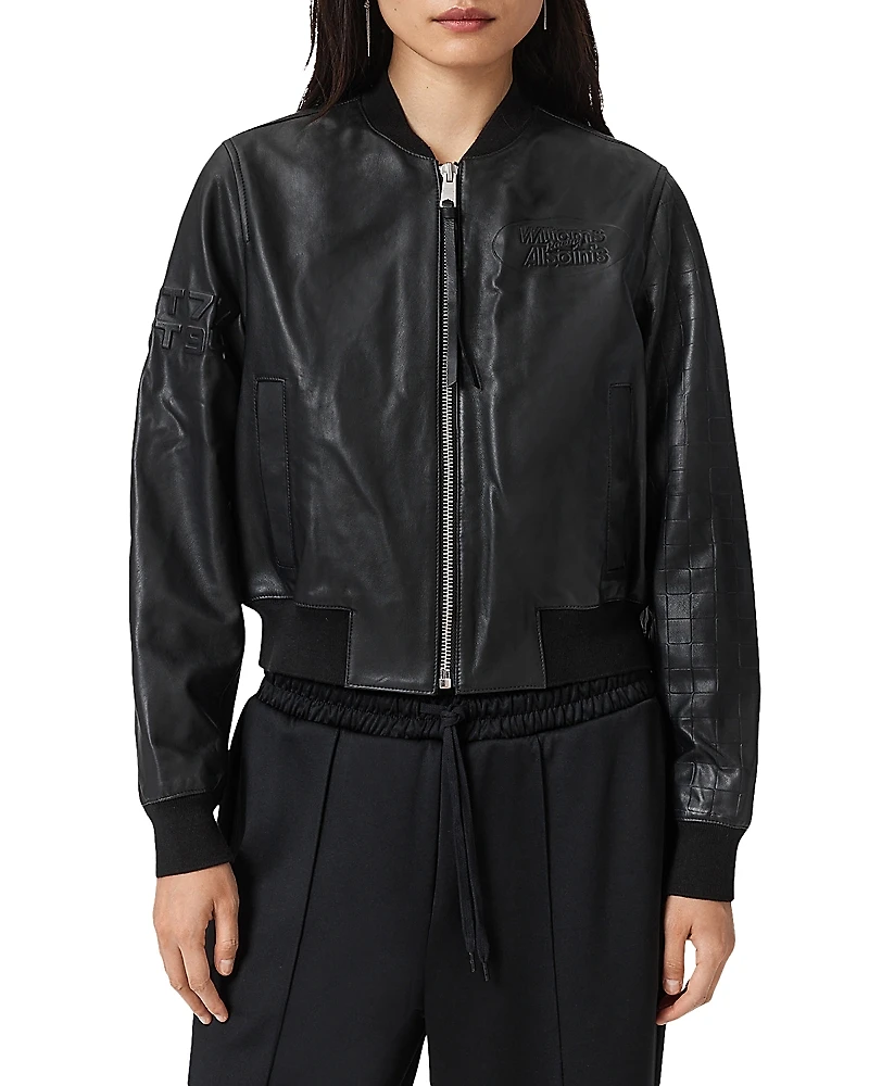 Allsaints Orten Leather Bomber Jacket