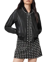 Allsaints Orten Wilder Leather Bomber Jacket