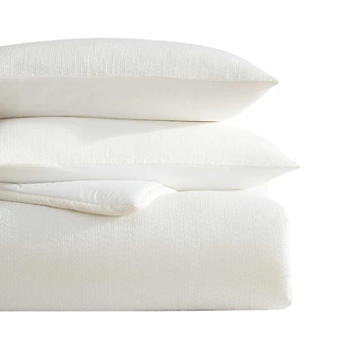 Vera Wang Threaded Basketweave Cotton 3 Piece Comforter Set