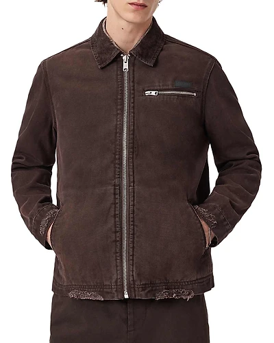 Allsaints Rothwell Cotton Canvas Full Zip Jacket
