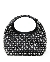Loeffler Randall Kenzie Small Rhinestone Embellished Bucket Clutch