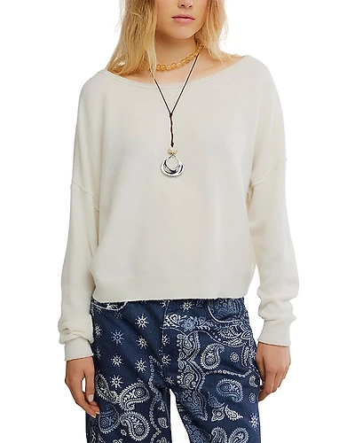 Free People See Me Pullover Boatneck Sweater