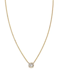 Bloomingdale's Fine Collection Luxe Collection Certified Lab Grown Diamond Cushion Bezel Solitaire Pendant Necklace