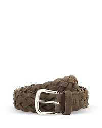 Boggi Milano Suede Leather Braided Belt