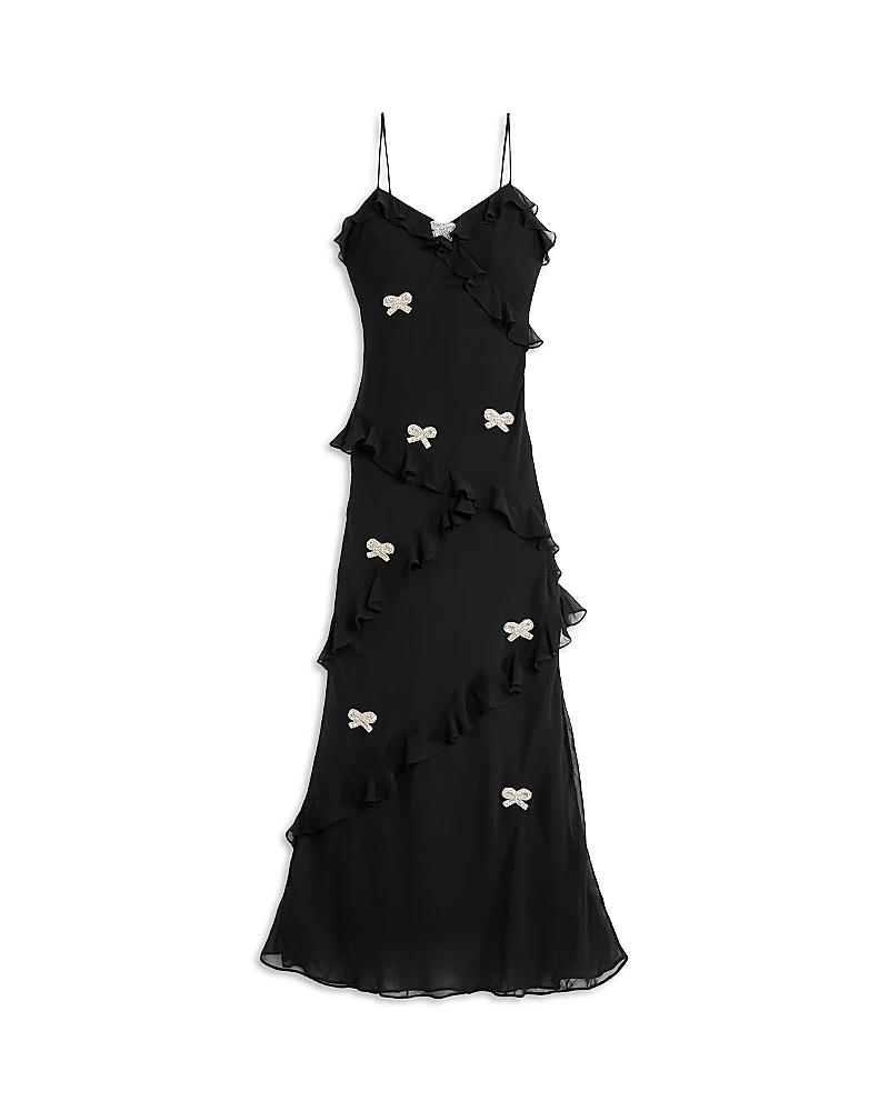 LoveShackFancy Girls' Rialto Embellished Dress - Big Kid