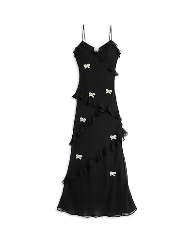 LoveShackFancy Girls' Rialto Embellished Dress - Big Kid