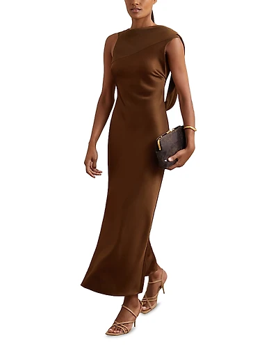 Reiss Alula Back Detail Midi Dress