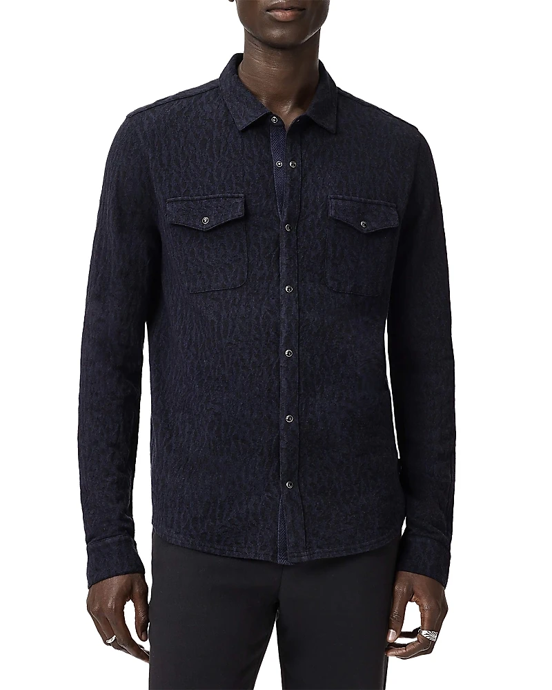 John Varvatos Ramona Abstract Print Western Shirt