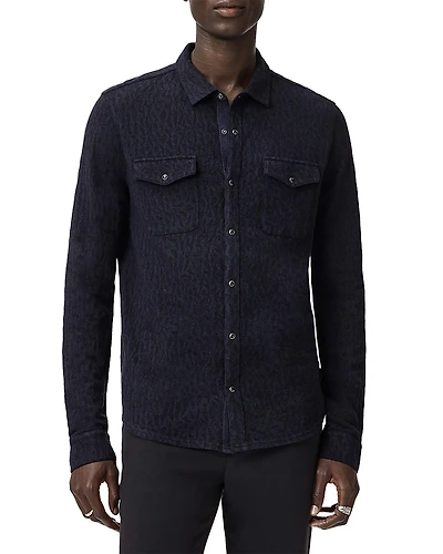 John Varvatos Ramona Abstract Print Western Shirt
