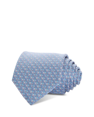 Ferragamo Silk Classic Gancini Elephant Tie