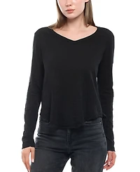 Wilt Clothing Long Sleeve Raw Hem Shirttail Tee
