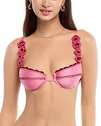 Capittana Lily Flower Dusty Bikini Top
