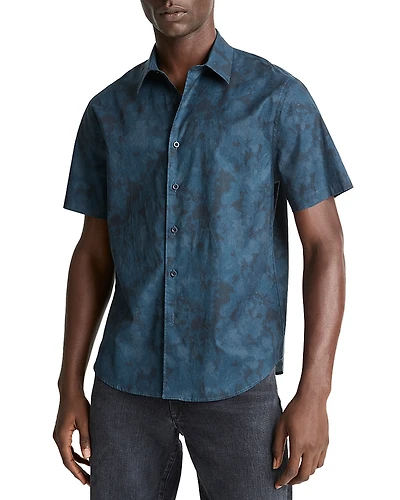 Vince Dye Camo French Placket Classic Fit Button Down Shirt