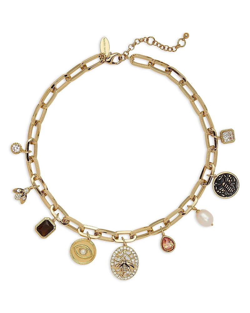 Ramy Brook Charm Jewelry Bellamy Stone, Pave & Freshwater Collar Necklace, 15-18